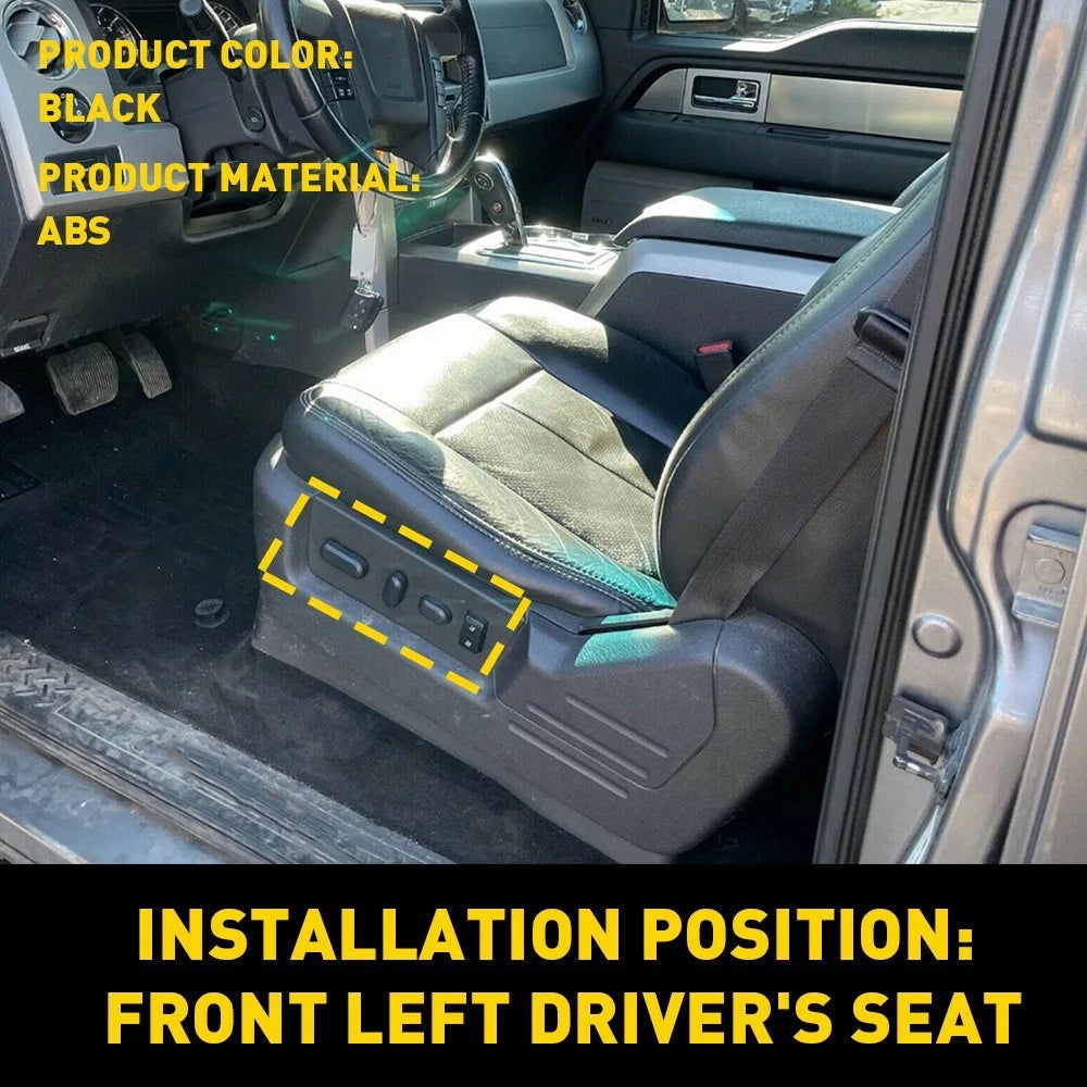 Fits 2009-2014 Ford F-150 Driver Passenger Seat Switch Bezel Housing Replacement 6B93BC-57
