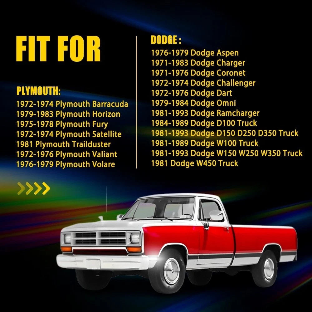 Smoked White Fender Side Marker Lights For 1981-93 Dodge D150 D250 D350 Truck EA 6B93BC-57