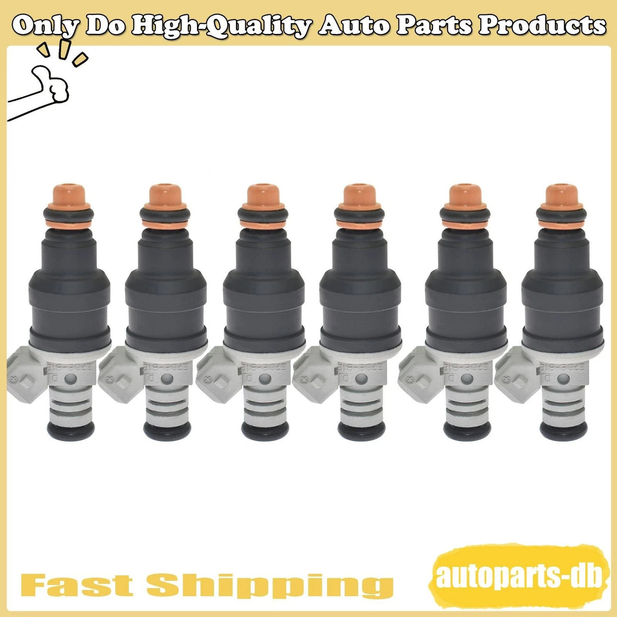 6pcs Fuel Injector for 1986-1989 Ford E-150 F-150 LINCOLN MERCURY 0280150727 6B93BC-57