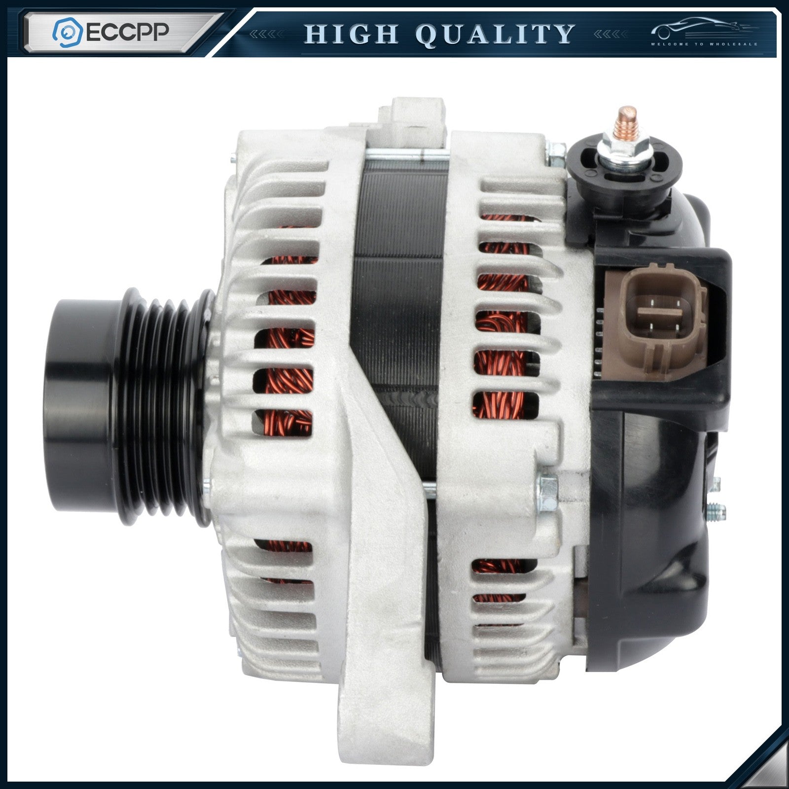 ECCPP Alternator 11516 Fits 2010-11 Toyota Camry 2.5L 100Amp,4 Groove Serpentime ECCPP