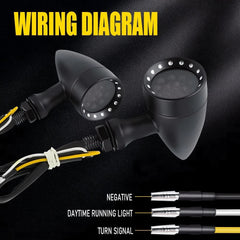 Universal Motorcycle Turn Signal Light Front LED Blinkers Indicators For Honda A 6B93BC-57