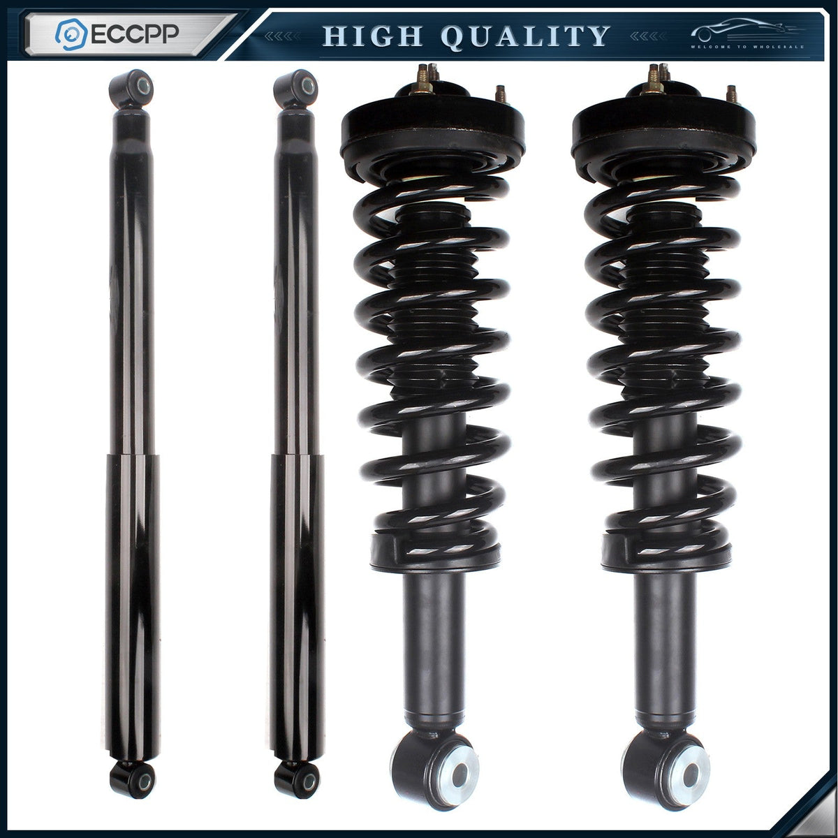 Set of 4 Complete Strut Coil Spring Assembly Shock Absorber For 09-13 Ford F-150 6B93BC-57