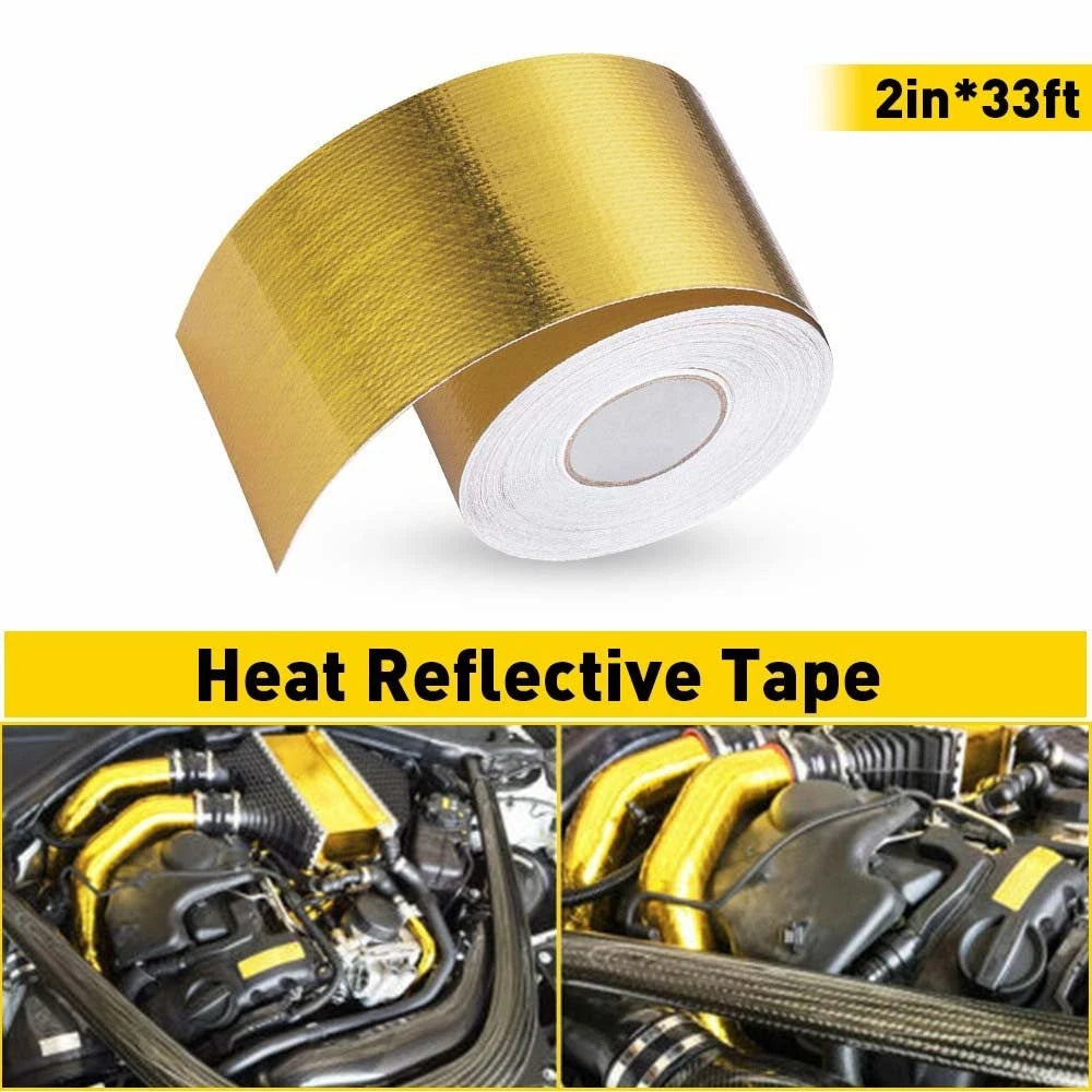 Self Adhesive Wrap Tape Fit For Car 1200°f Continuous Heat Reflective Shield 6B93BC-57