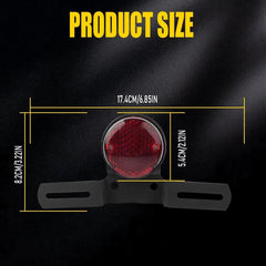 Round Brake Motorcycle LED Tail Light Red For Harley Chopper Bobber Cafe Racer 6B93BC-57