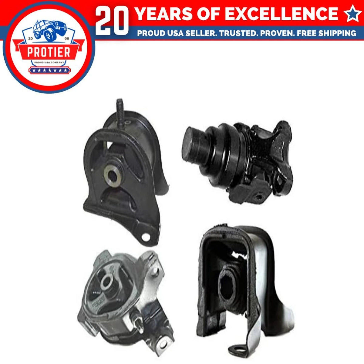 Fits 1995 Honda Accord DX/LX 2.2L MANUAL Motor & Trans Mount Set 4PCS : A6530, 6B93BC-57