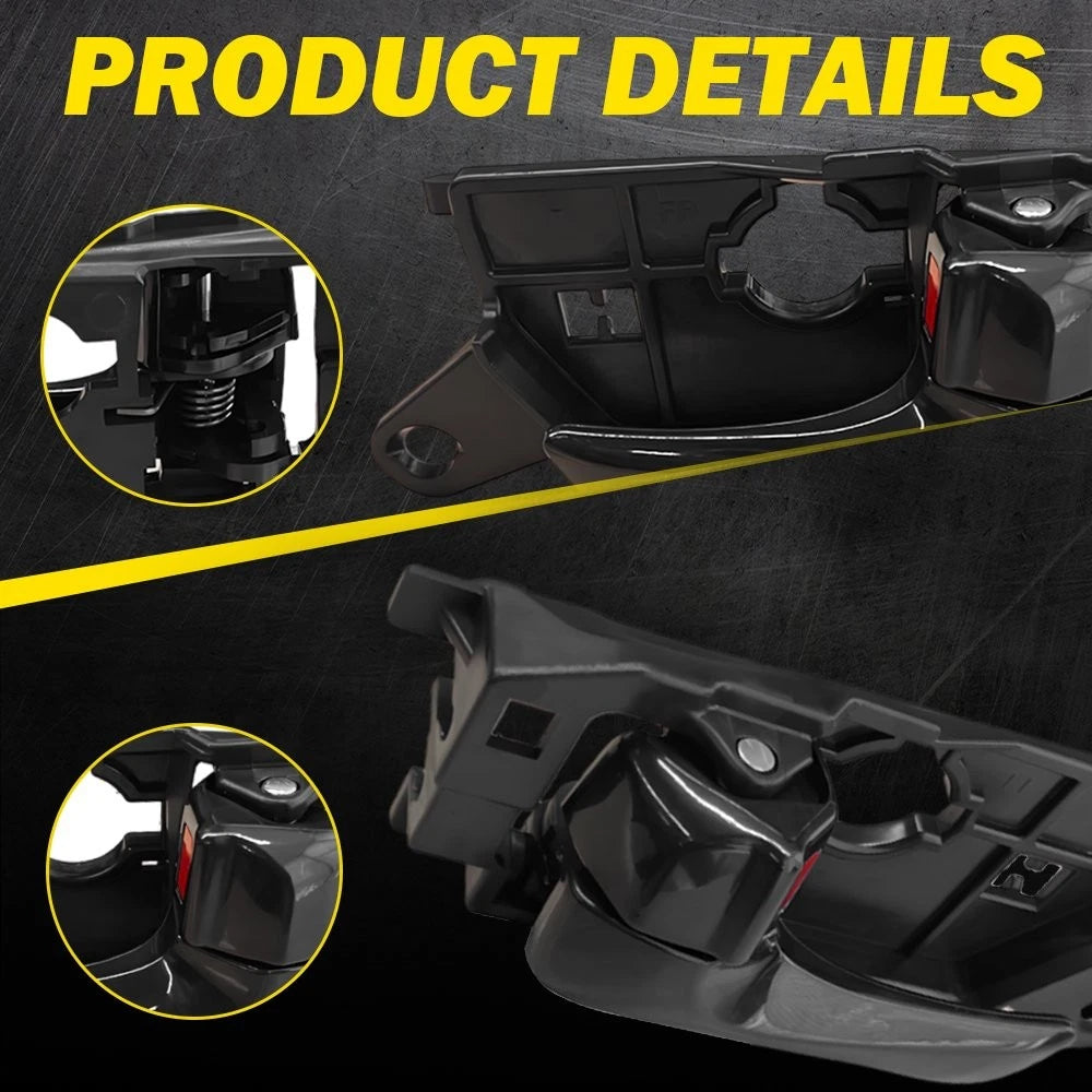 Interior Door Handle For 2008-2010 Hyundai Sonata Front Left & Right Gloss Black 6B93BC-57