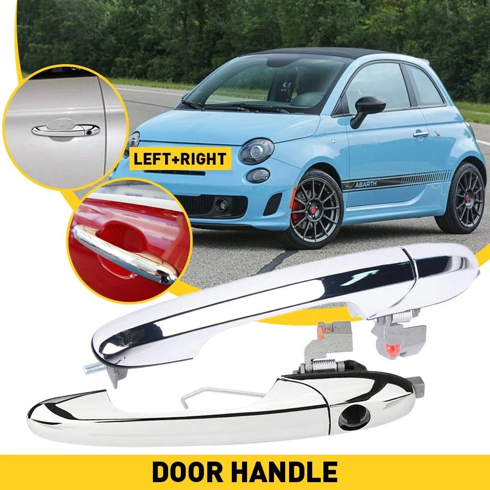 Exterior Door Handle Front Driver and Passenger Hand Side for Fiat 500 Pair 6B93BC-57