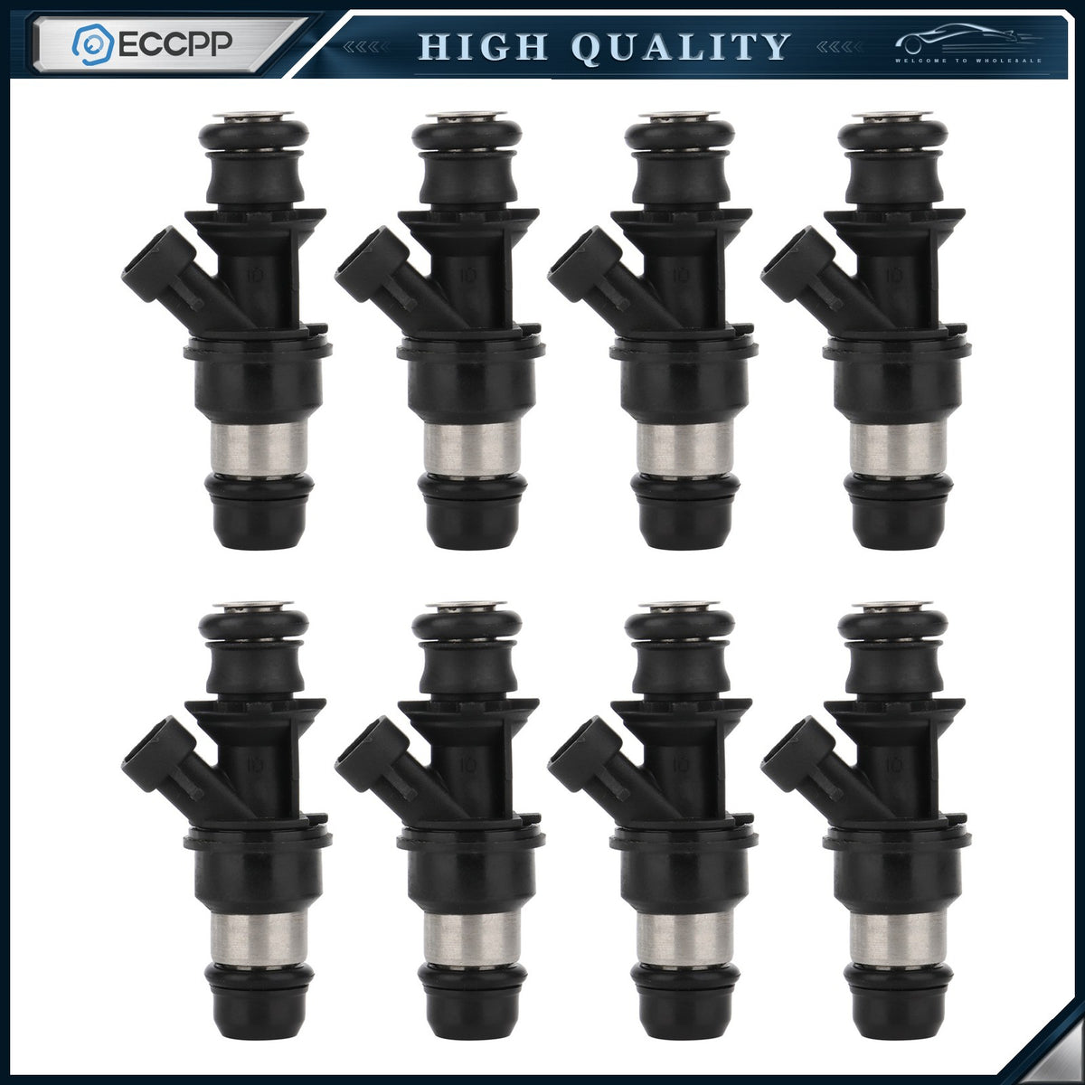 8pcs Fuel Injectors For Chevrolet Silverado 3500 GMC Sierra 3500 8.1L 2001-2004