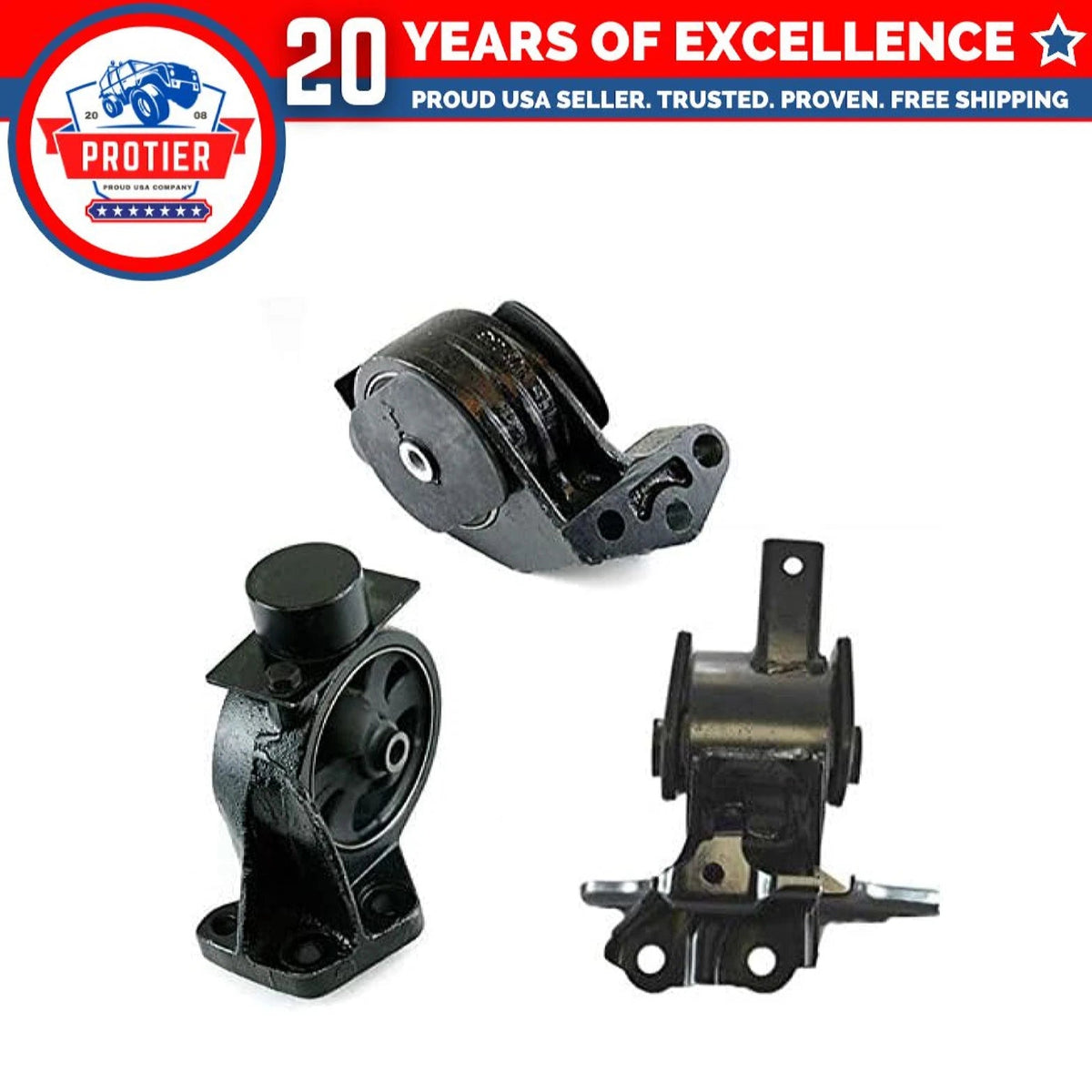 Fits 2001-2005 Hyundai XG300 XG350 3.0L 3.5L Engine Motor Mount Set 3pcs : 6B93BC-57