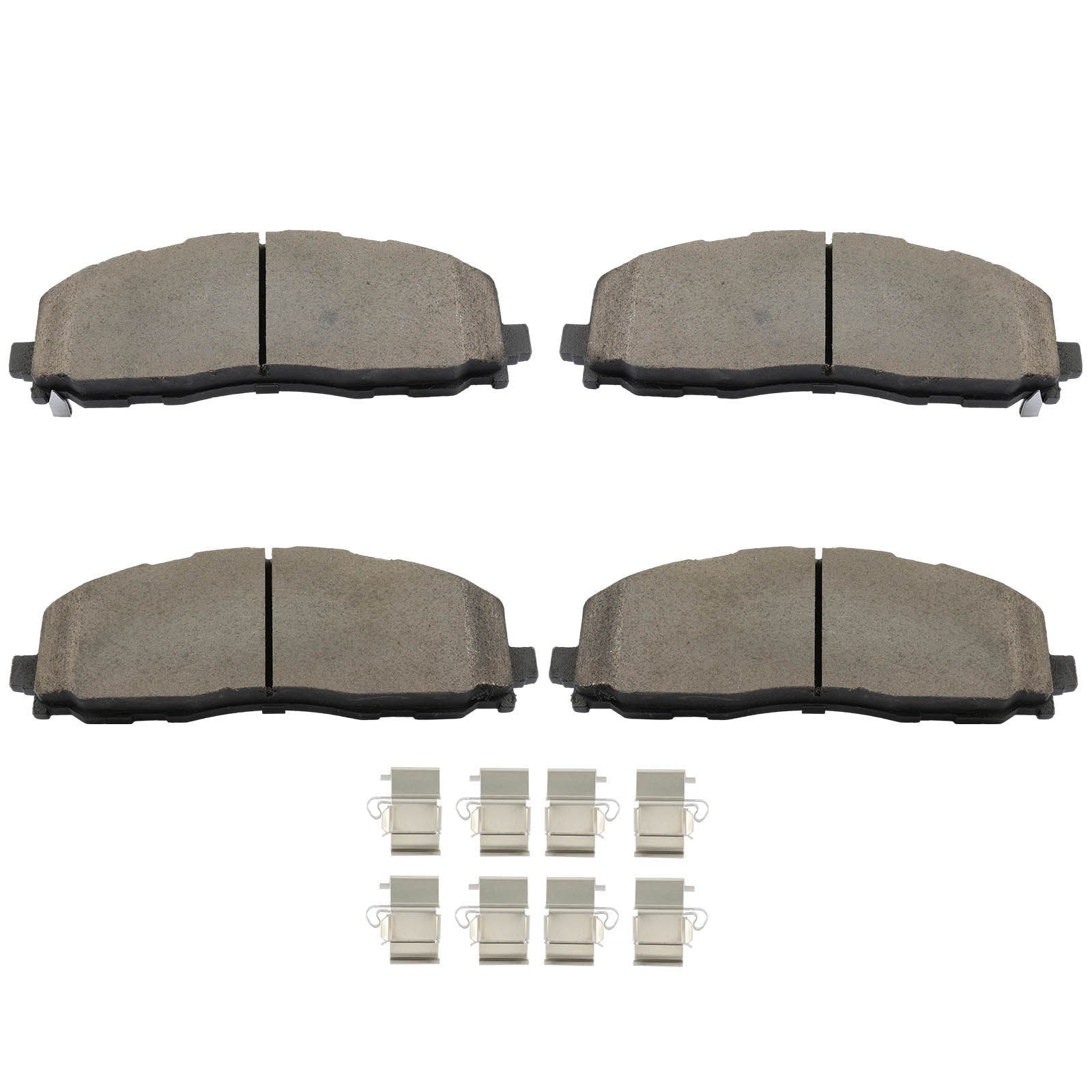 4PCS Pair Front Ceramic Pads Kit For 2018 2019 2020 - 2023 Jeep Wrangler D2177 6B93BC-57