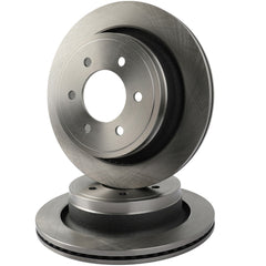 Rear Brake Rotors Discs For 2012 2013 2014 Ford F-150 6 Lug Manual Parking 6B93BC-57