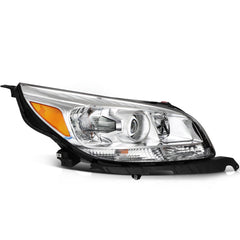Pair Kit Halogen Headlights Assembly For 2013-2015 Chevrolet Malibu Chrome Amber KOEEP