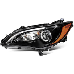 Pair Kit Headlights Assembly For 2011-2014 Chrysler 200 2.4L 3.6L Black Amber 6B93BC-57