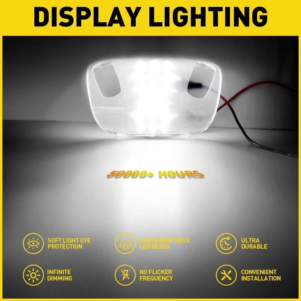 Clear Interior Dome LED Light For 1999-07 Ford F-250 350 450 550 Super Duty EOA 6B93BC-57