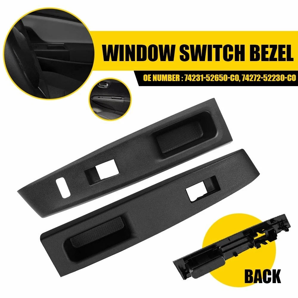 For Toyota Yaris 12-14 Black Window Switch Control Panel Bezel Front Rear RH 2x 6B93BC-57