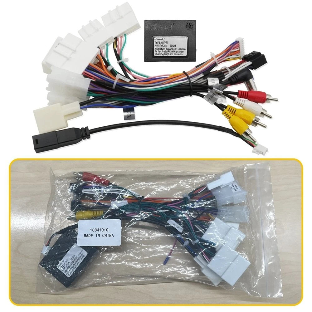 Car Stereo Radio Power Harness Cable Wire Adapter AMP Support JBL For Toyota 6B93BC-57