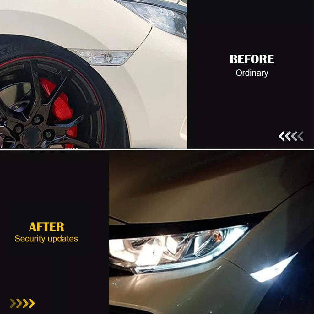 Pair Clear LED Side Lamp Turn Marker Signal Light For Honda Civic 2016-20 2021 6B93BC-57