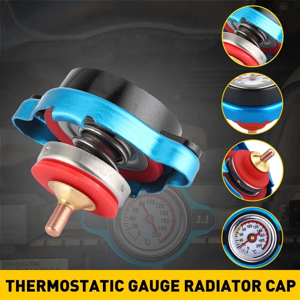 1.1Bar Small Head Car Vehicle Radiator Cap Water Temp Meter Thermostatic Gauge A 6B93BC-57