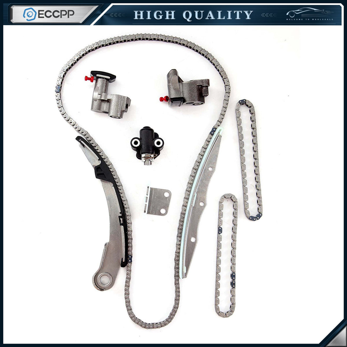 Timing Chain Kit For Nissan Maxima 2004-2008 3.5L V6 DOHC 24 Valve Eng VQ35DE 6B93BC-57