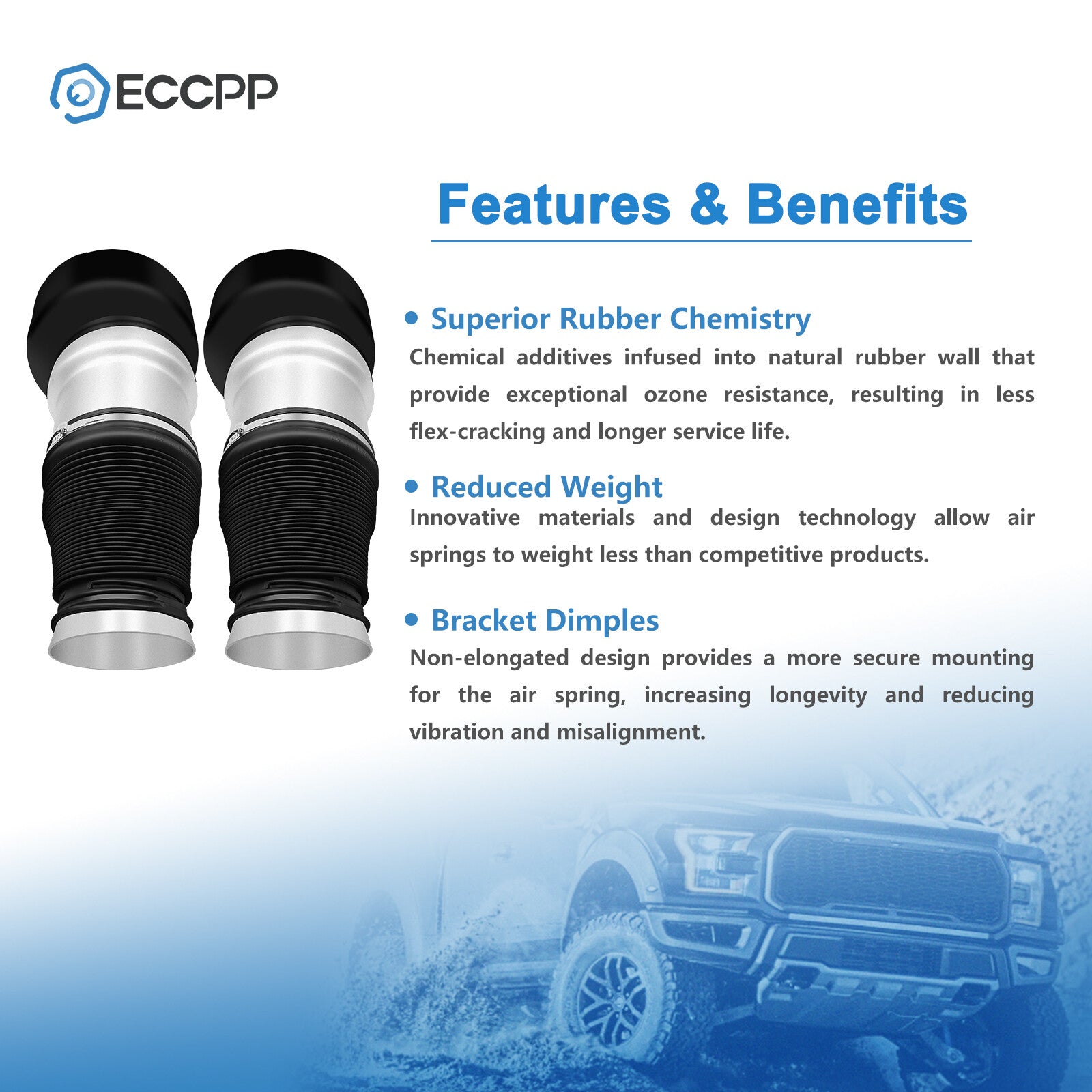 Pair Front Air Suspension Spring Bags For Mercedes W221 S400 S550 CL500 S63 RWD 6B93BC-57