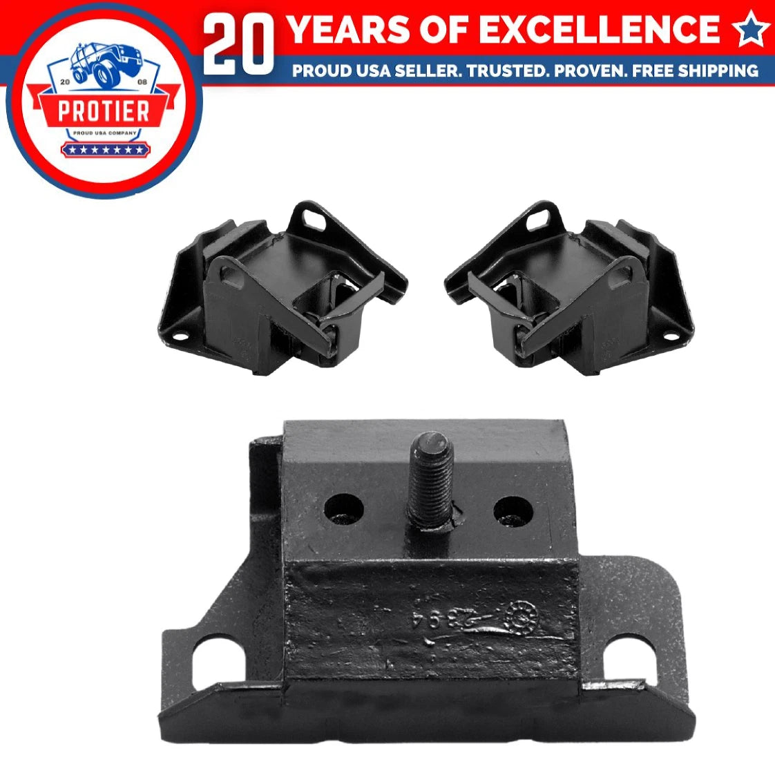 Engine Motor &Trans Mount 3PCS Set for 1995 Chevrolet Balzer 4.3L 2WD Replaces 6B93BC-57