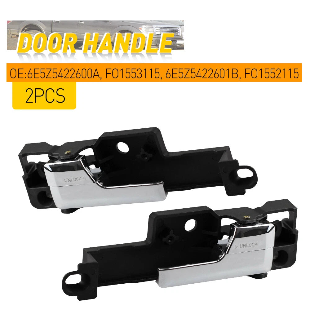 For Ford 2006-12 Fusion Rearont Inner Inside Door Handle Chrome Driver Passenger 6B93BC-57