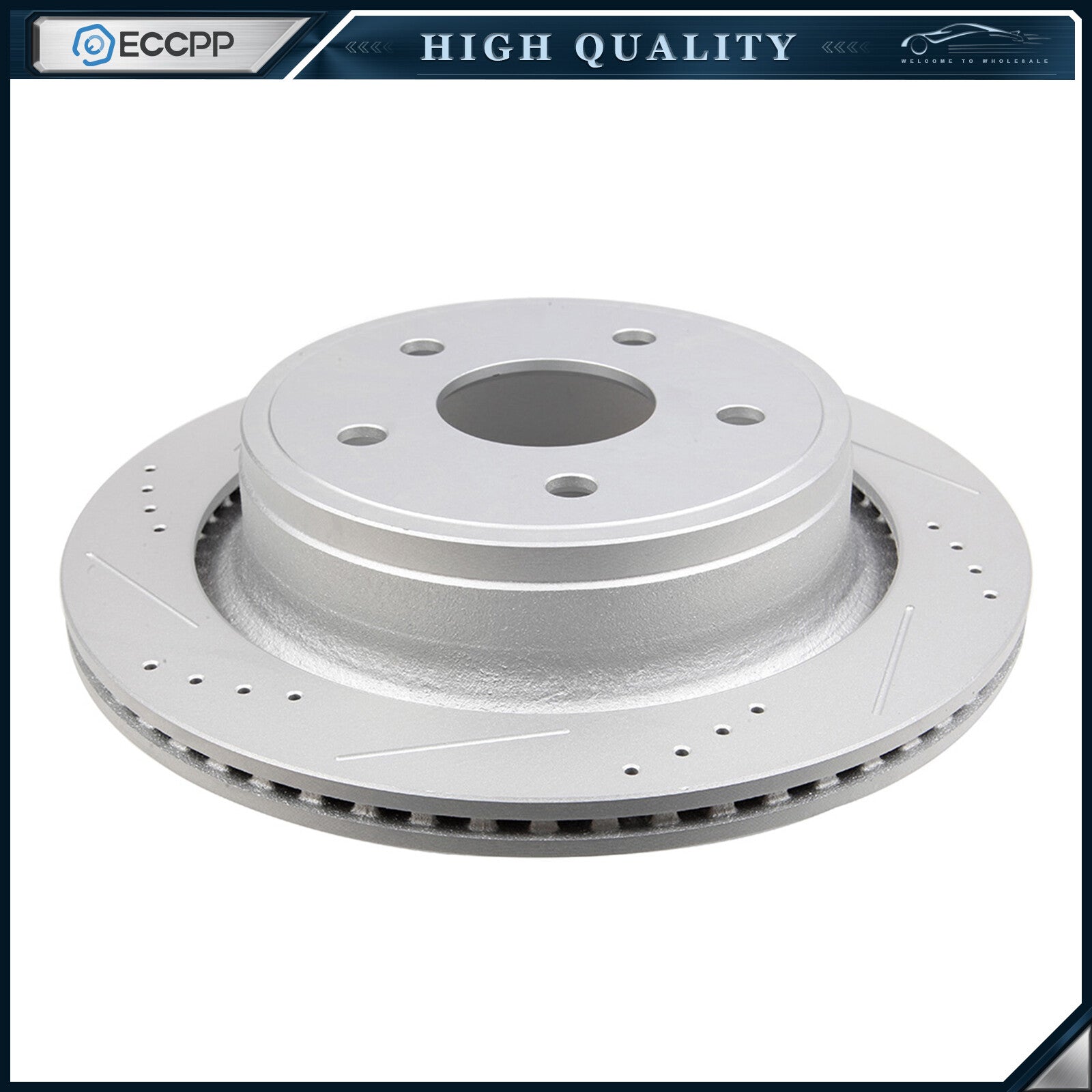 Rear Brake Calipers Brake Rotors Brake Pads Set 8Pcs For 2004-2009 Dodge Durango 6B93BC-57