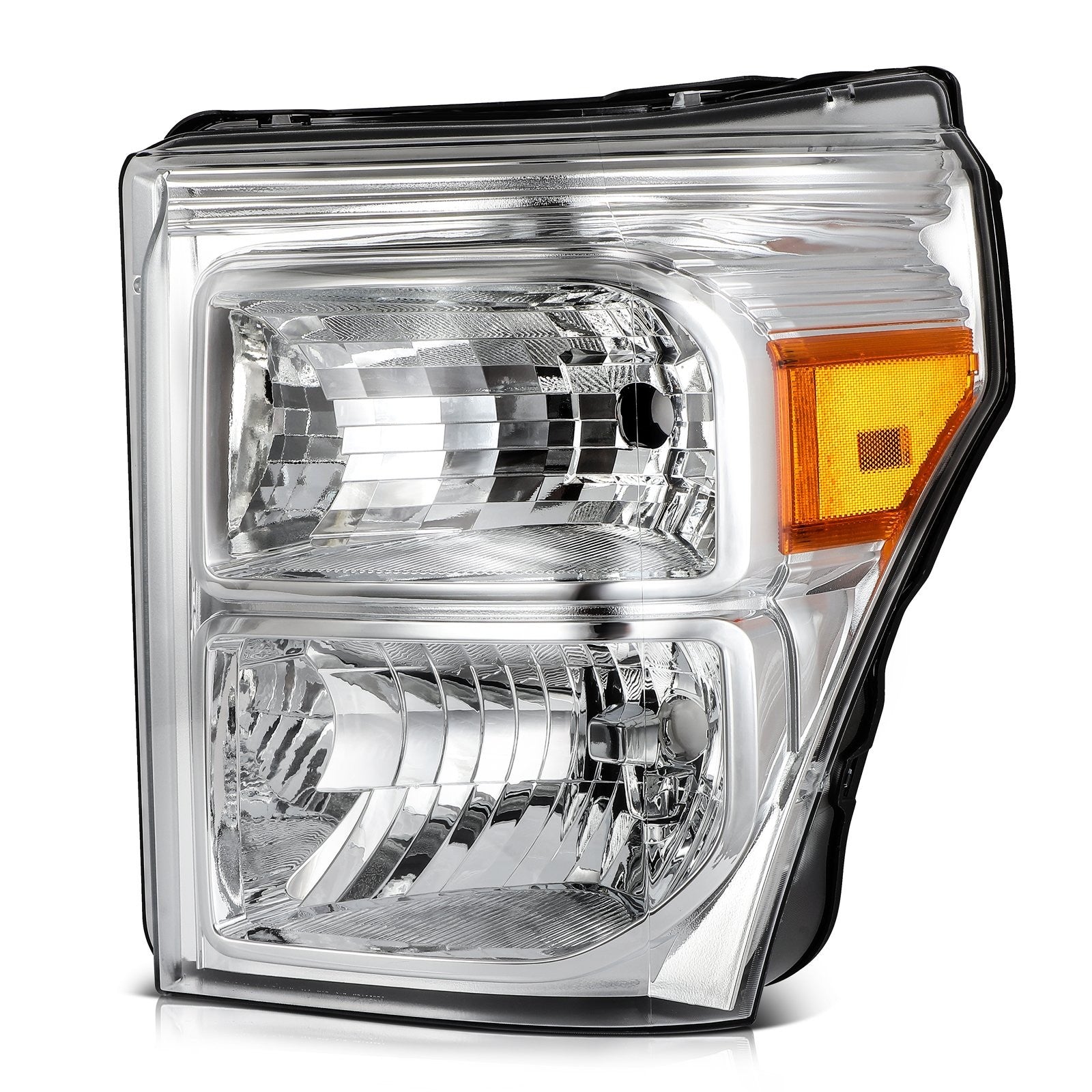 Headlights Assembly L+R For 2011-16 Ford F-250 350 450 550 Super Duty Chrome 6B93BC-57