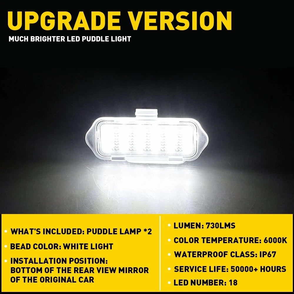 Full LED Under Mirror Puddle Lights For Chevy Silverado Suburban, Sierra 03-06 6B93BC-57