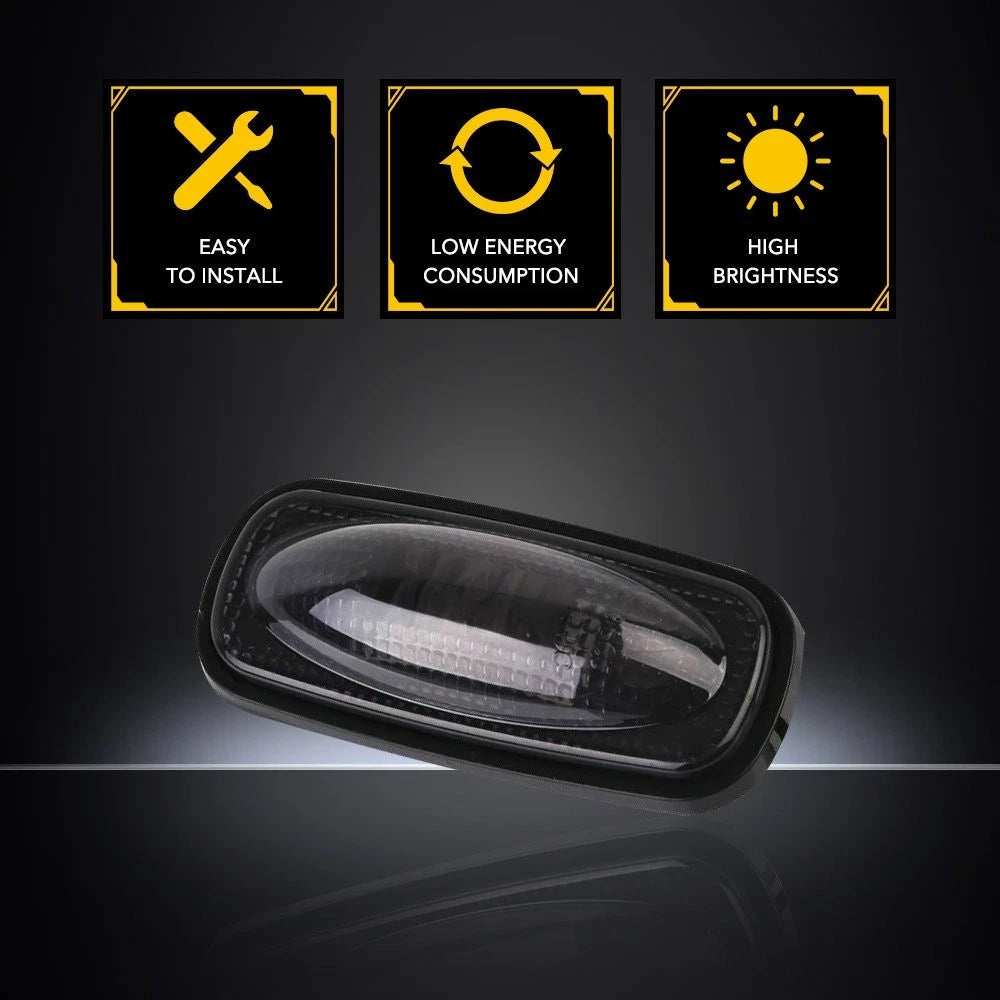 For 03-09 Dodge Ram 2500 3500 Dually Bed LED Fender Side Marker Lights Smoked 4X 6B93BC-57