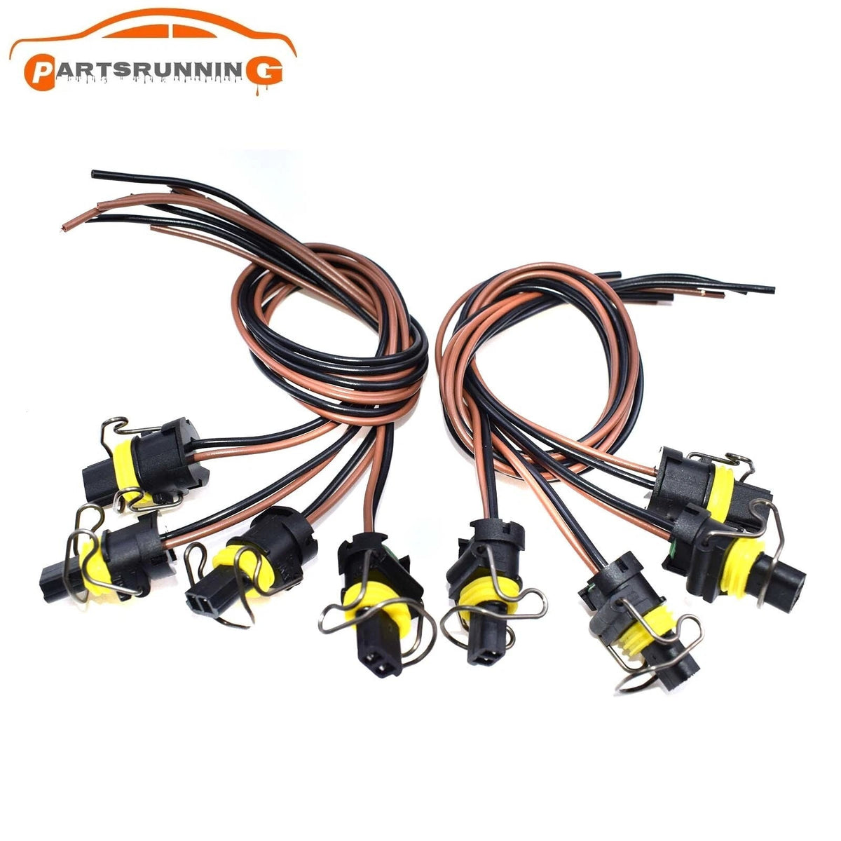 8PCS VGT Solenoid & IPR Pigtail Connector For Ford Powerstroke 6.0L Diesel Turbo 6B93BC-57