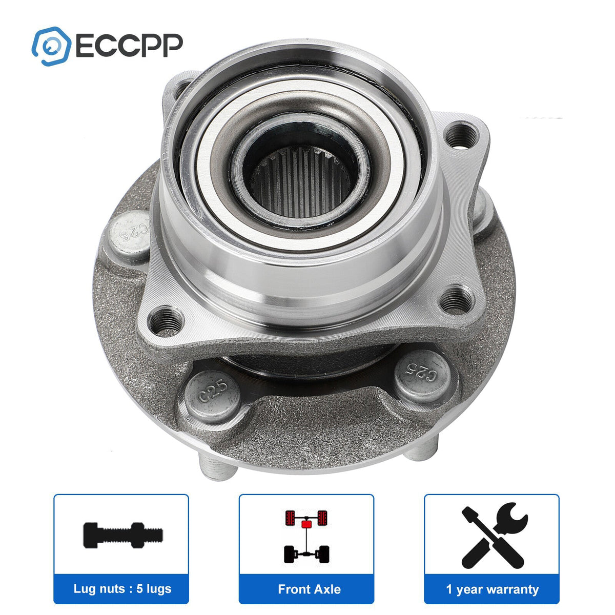 1Pc Wheel Hub Bearing Assembly Front For Toyota Prius 2004-2009 2008 2007 2006 6B93BC-57
