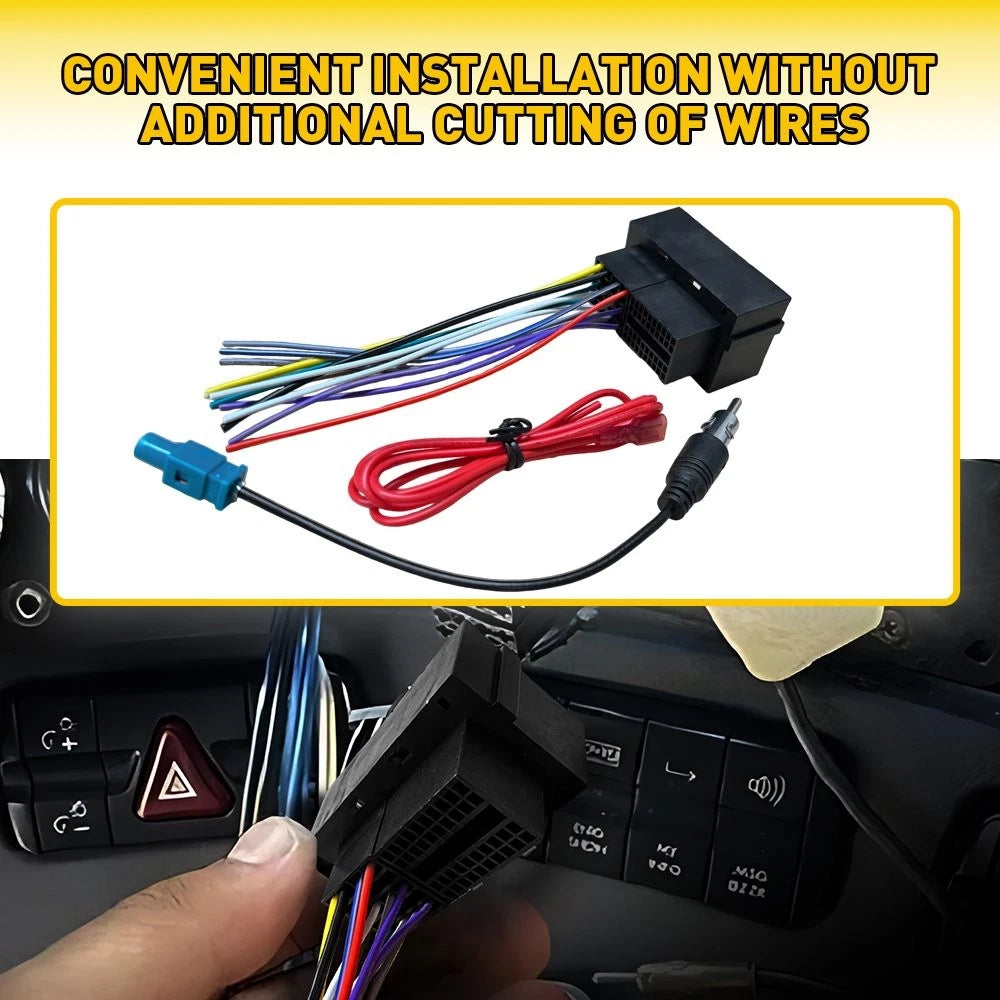 Car Stereo Radio Wire Harness Antenna Adapter For Dodge RAM 1500 2500 2013-19 EA 6B93BC-57