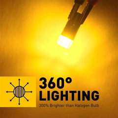 4X Canbus LED Front Side marker Light Bulb 168 192 2825 2821 T10 3000K Amber EA 6B93BC-57