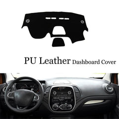 Dashboard Console Cover PU Leather Protector Sunshield Pad For Renault Captur