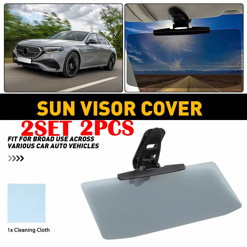2PC Car Shade Fit Visor Shield Anti Sun Extend Glare Extension Driving Universal 6B93BC-57