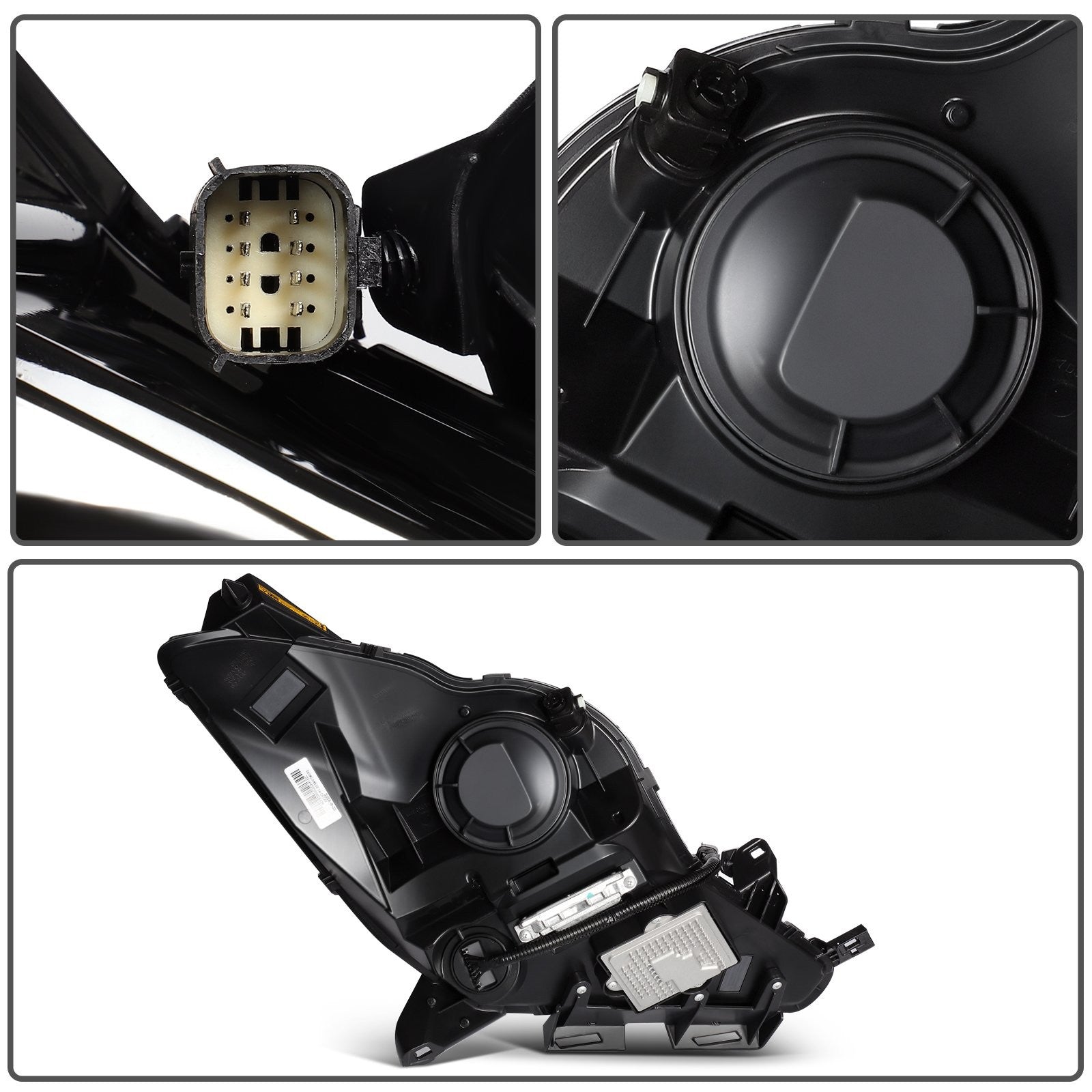 Pair Full LED Headlights Assembly For 2014-2019 Chevrolet Corvette 6.2L Black KOEEP