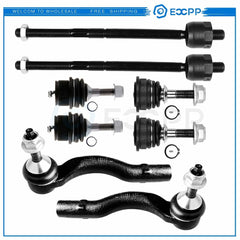 8pcs Ball Joint Tie Rod End Kit For 2003-2006 Mercury Grand Marquis Suspension
