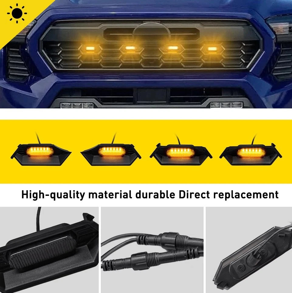 4x Front Bumper Amber Fog Lamp For 2024-2025 Tacoma TR D Sport / TR D Off-Road A 6B93BC-57
