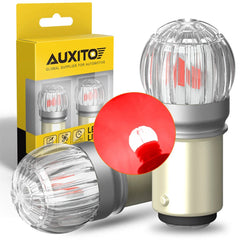 2X 1157 AUXITO BAY15D LED TAIL BRAKE/STOP LIGHT LIGHT BULB PURE RED SUPER BRIGHT AUXITO