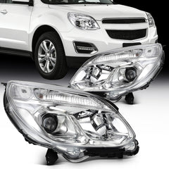 ECCPP Headlights Assembly For Chevrolet Equinox 2.4L 3.6L 2016-2017 Pair Chrome 6B93BC-57