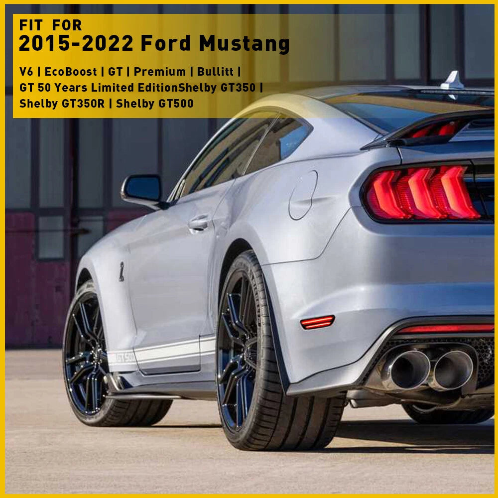 For 2015-2022 Ford Mustang Smoked Lens LED Rear Bumper Side Marker Lights EOA 6B93BC-57