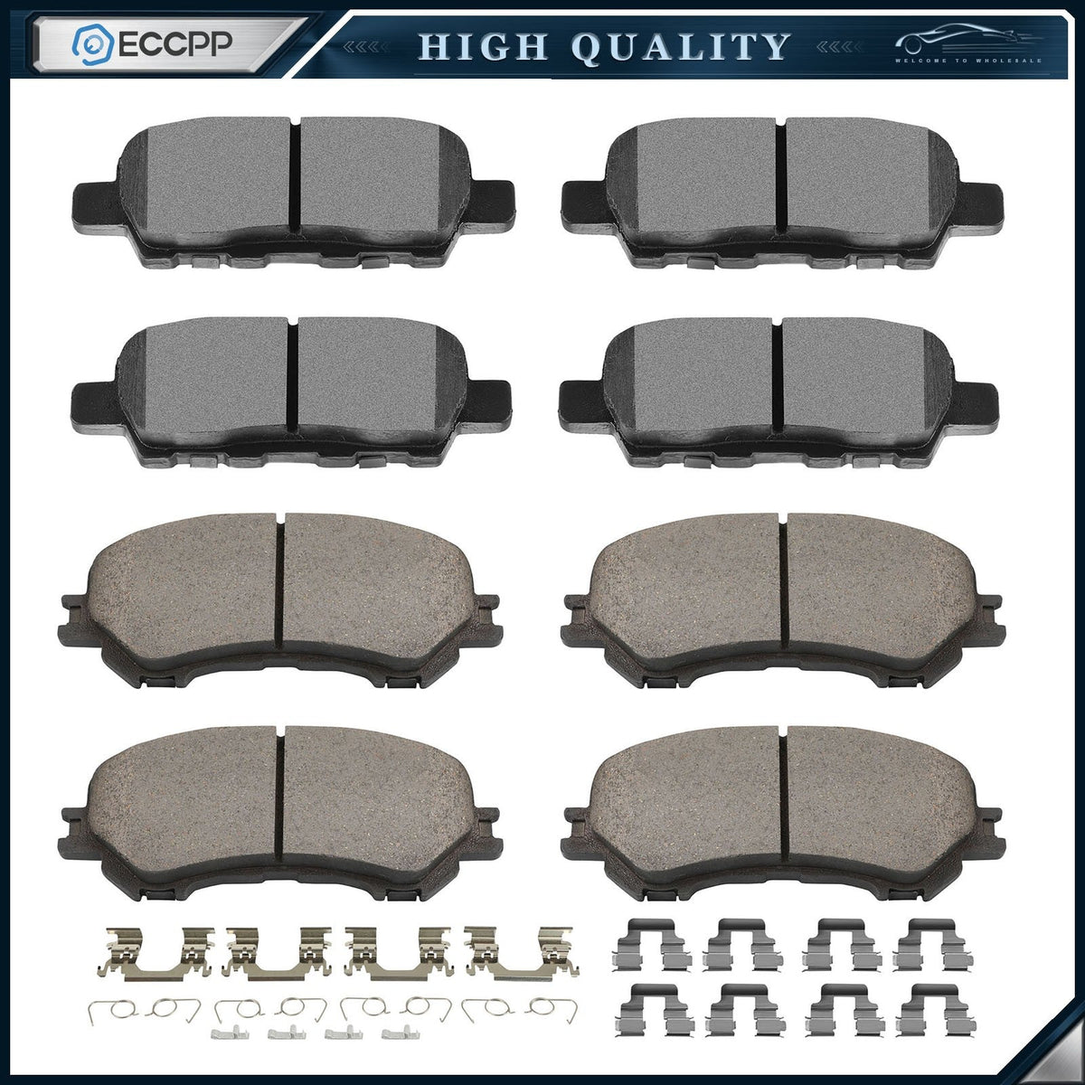 Front and Rear Ceramic Disc Brake Pads For 2014 - 2020 Nissan Rouge, Rogue Sport 6B93BC-57