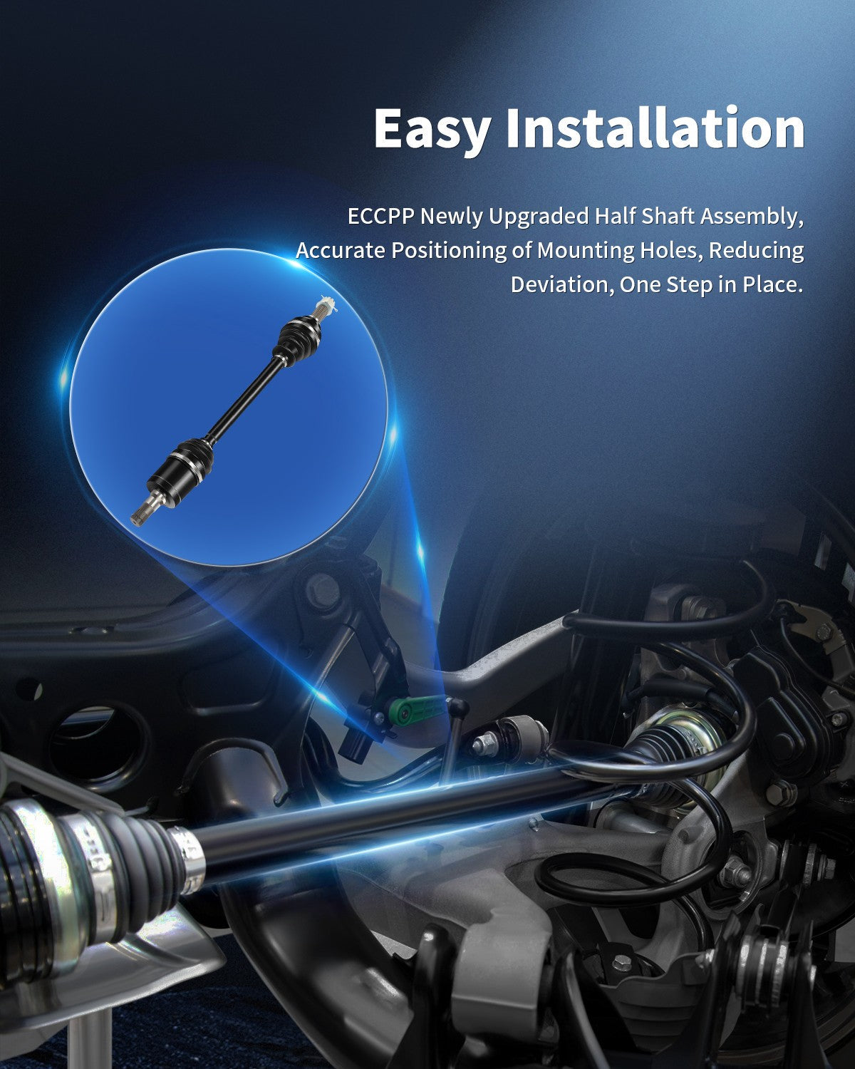 For John Deere Gator XUV 825i 2011-2017 Front Axles CV Joint Drive Shafts 6B93BC-57