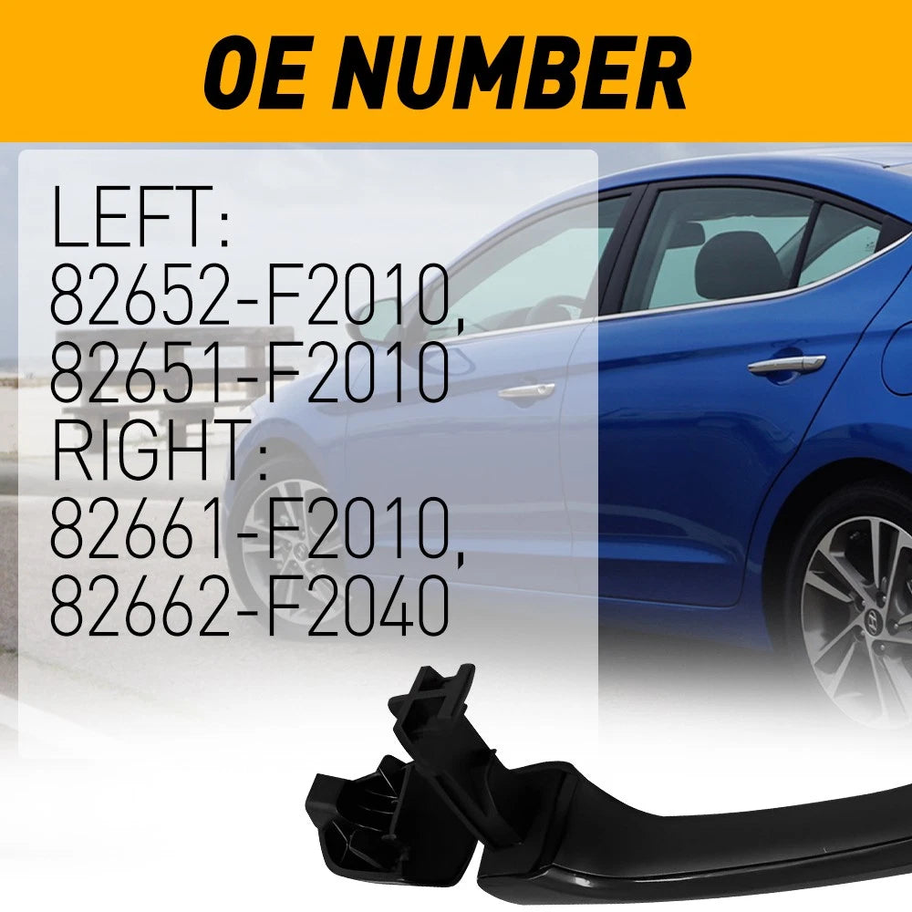 Exterior Left+Right Front Door Handle Pair For 2017-2020 Hyundai Elantra Sedan 6B93BC-57