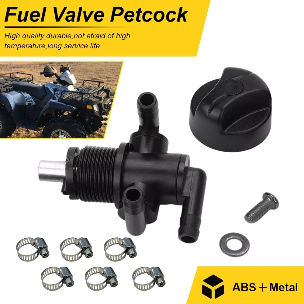 Fuel Tank Valve Petcock 3 Way w/ Knob NUT For Polaris Magnum 325 330 500 7052161 6B93BC-57