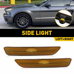 For 10-14 Ford Mustang Front Side Marker Light Housing Amber Driver Passenger EA 6B93BC-57