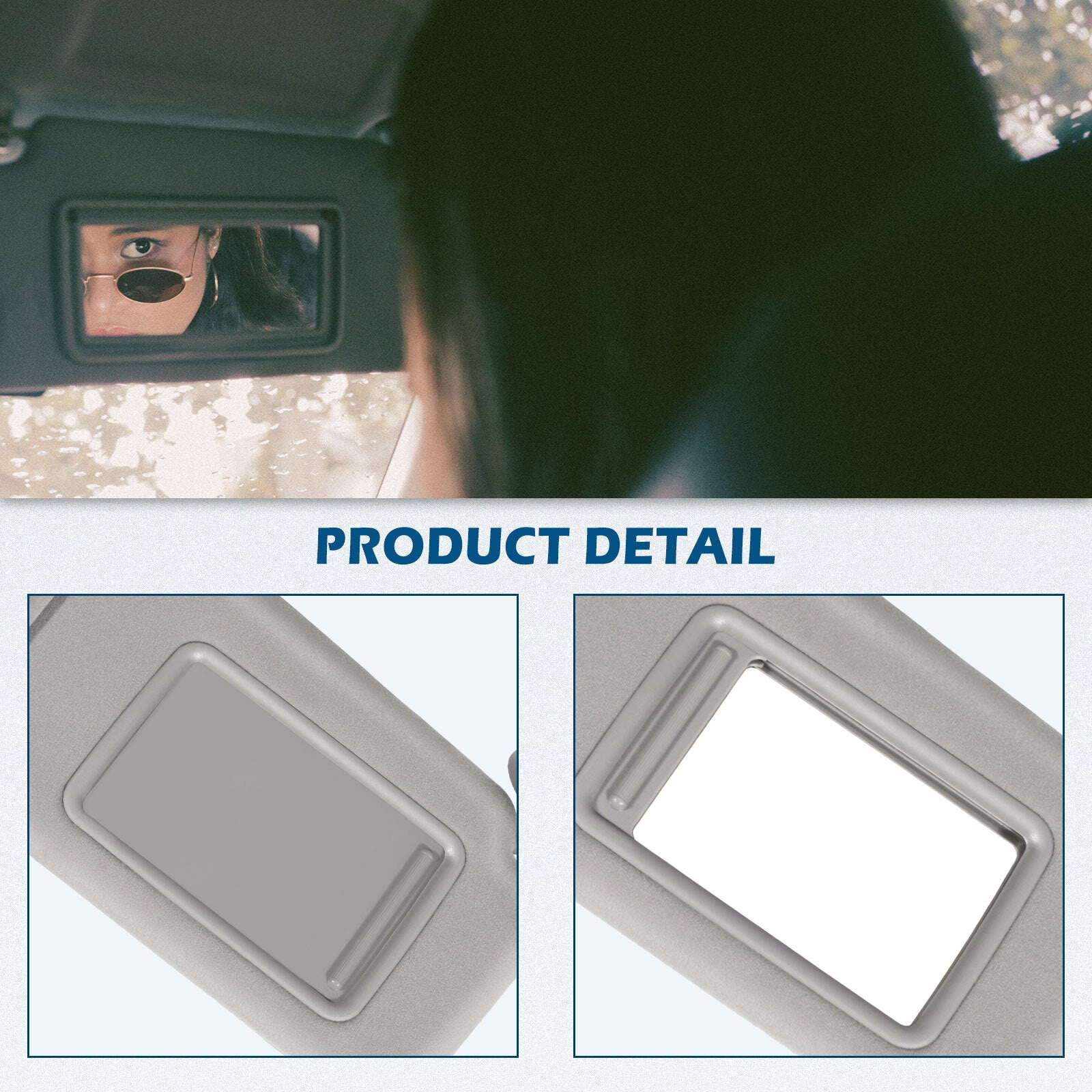 For 07-11 Toyota Camry Gray Sun Visor Pair Left & Right Side W/ Sunroof KOEEP