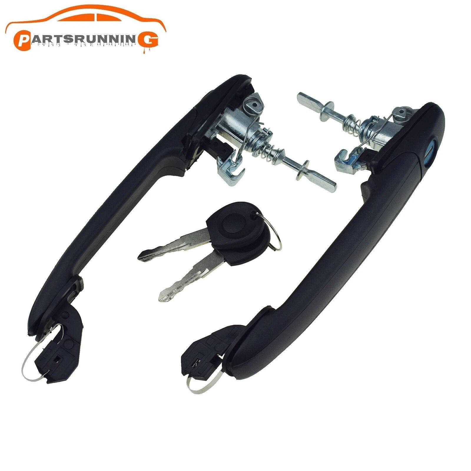 Front Left & Right Outer Door Handle w/ Keys For Ford Galaxy VW Polo Sharan Seat 6B93BC-57