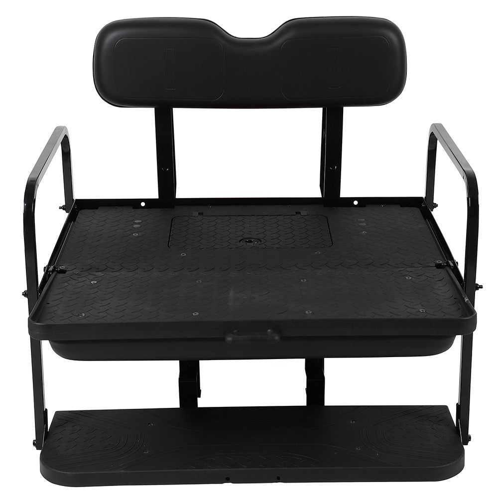 Rear Flip Seat for EZGO TXT Golf Carts Black Cushions 1994.5-Up 6B93BC-57